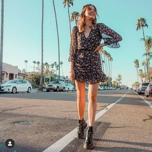 Floral Rouched Dress